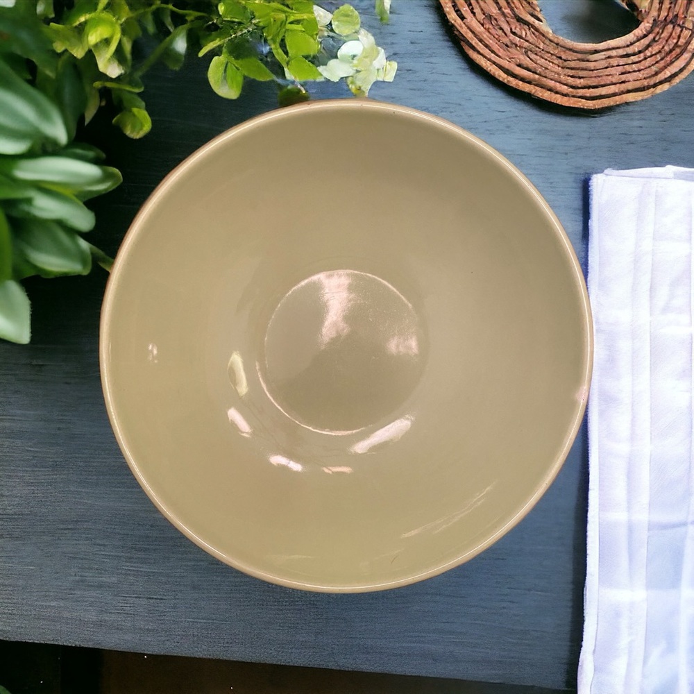 Vintage Salem China Ranchstyle Lime Yellow 9” Serving Bowl MCM
